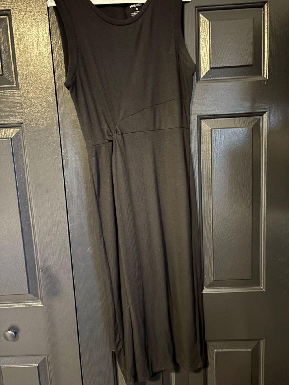 Nine West Black Ribbed Tee - Black